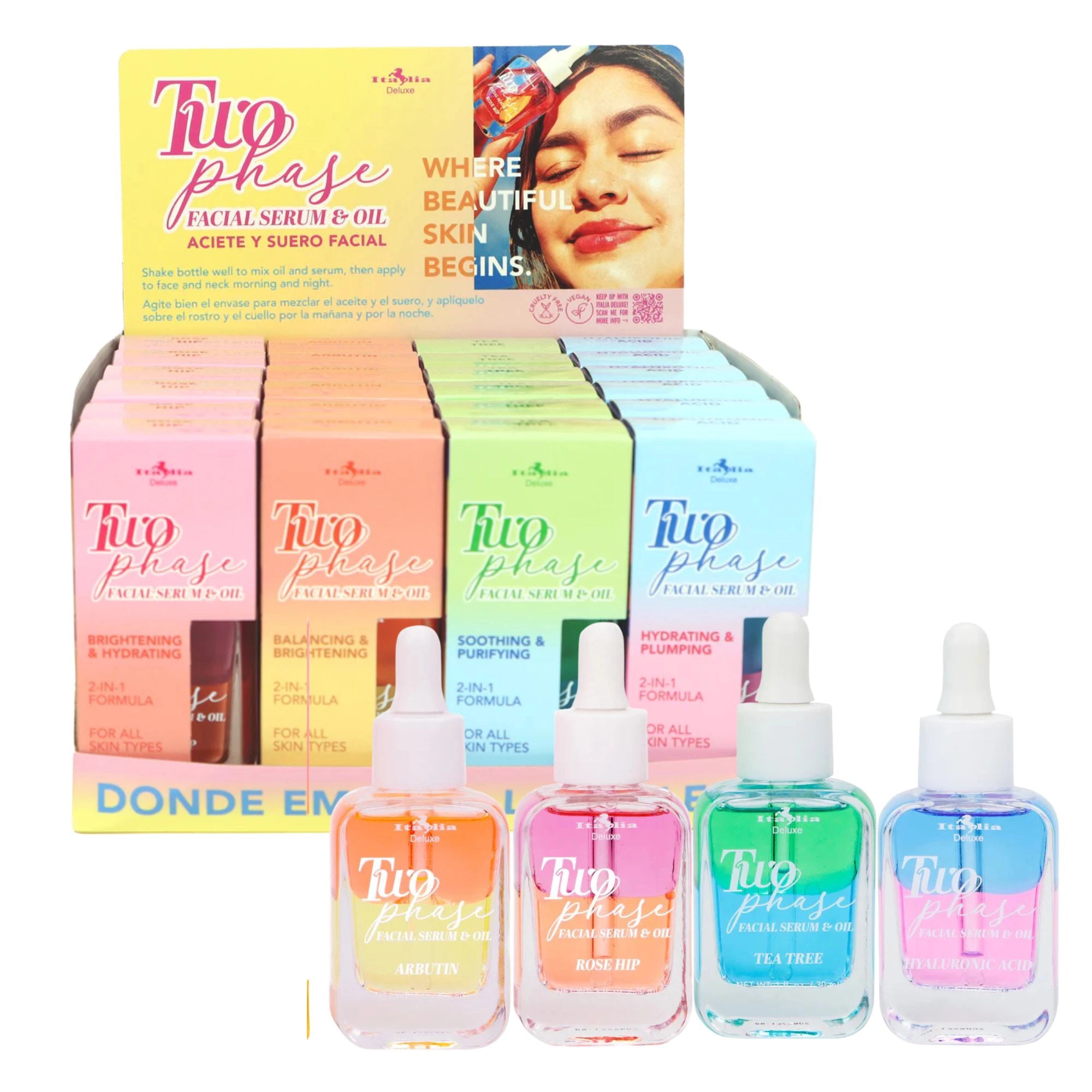 Italia Deluxe - Two Phase Facial Serum and Oil (Acietey Suero Facial)