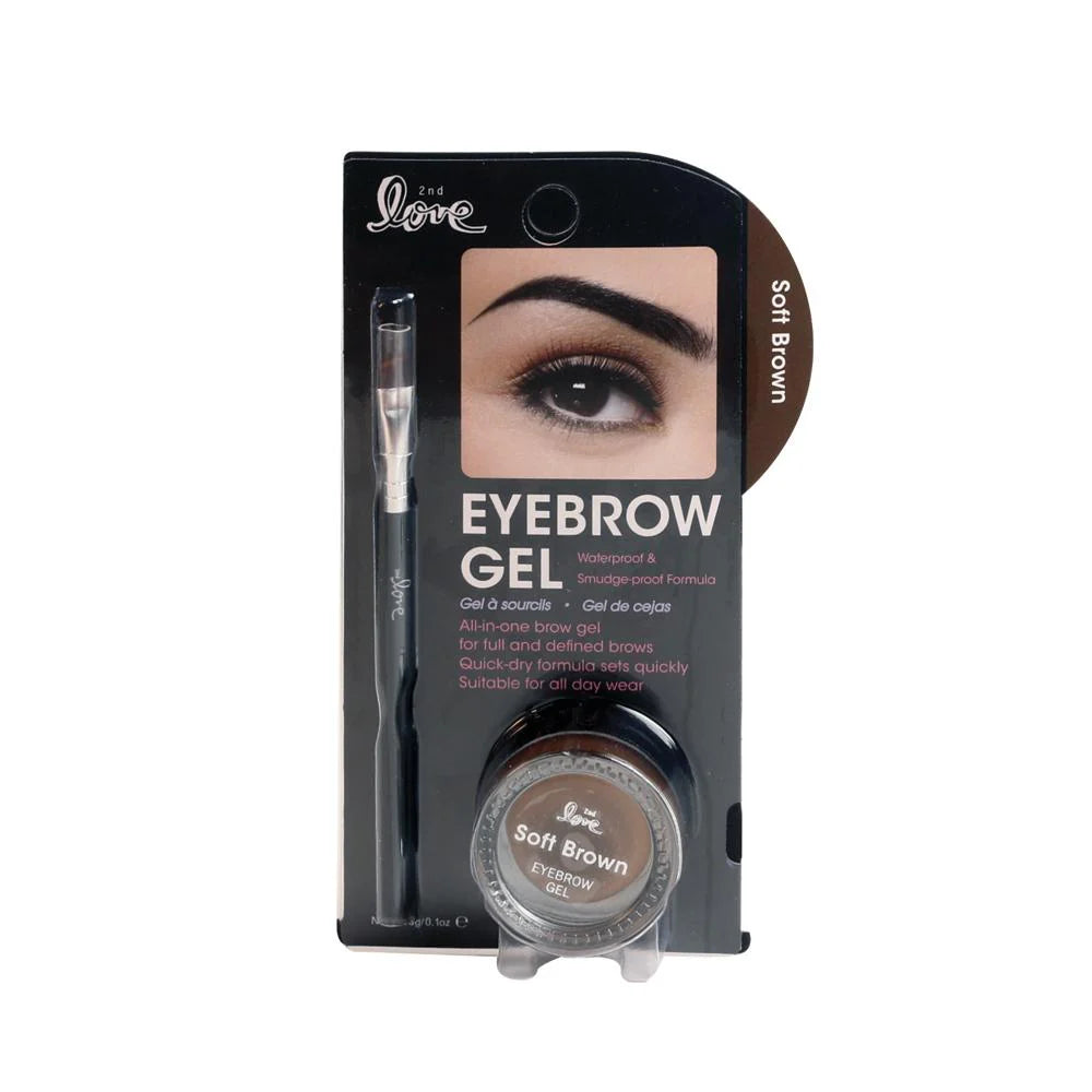 2nd Love Eyebrow Gel & Brush - Soft Brown