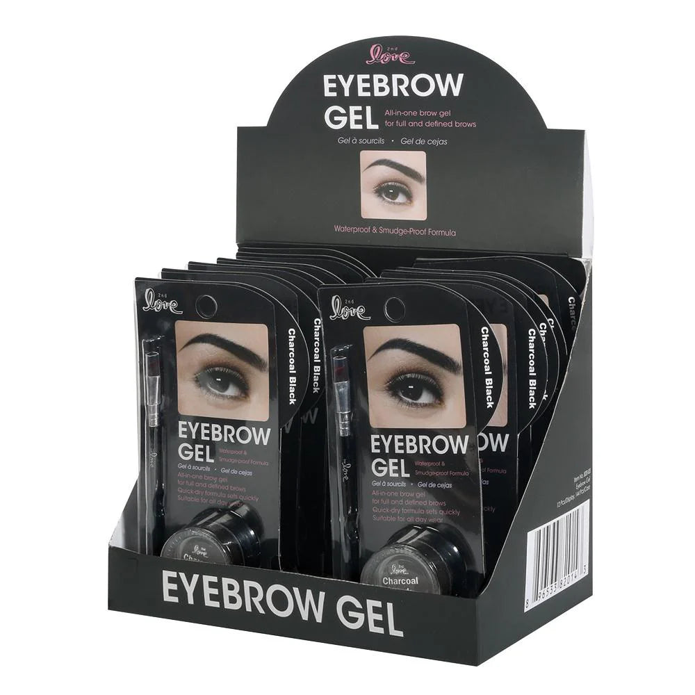 2nd Love Eyebrow Gel & Brush - Charcoal Black
