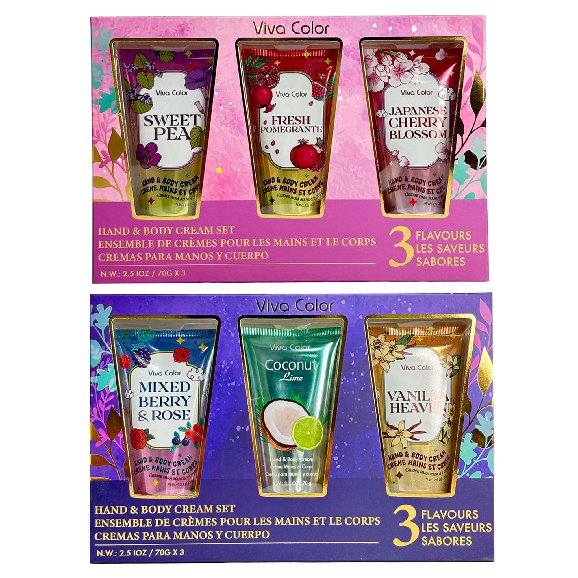 Viva Color Hand and Body Cream Gift Set (2-Pack, 6 Tubes Total