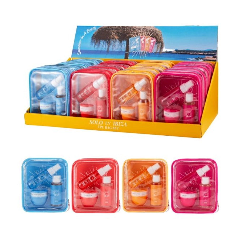 SOLO EN IBIZA - Women's 3pcs Bag Set 4 Mix Variety 1.76fl.oz