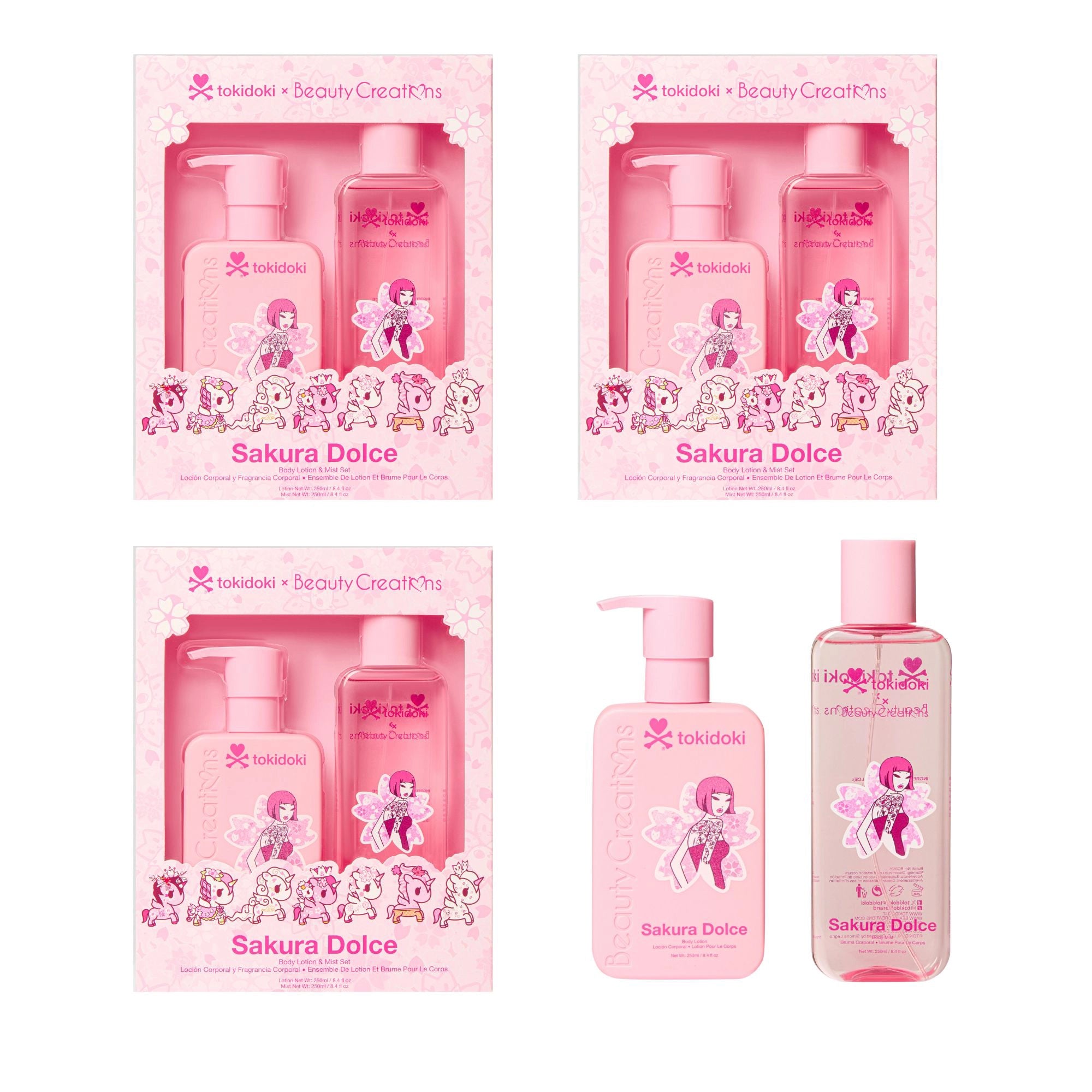 Beauty Creations - Tokidoki Sakura Dolce Body Lotion & Mist Set