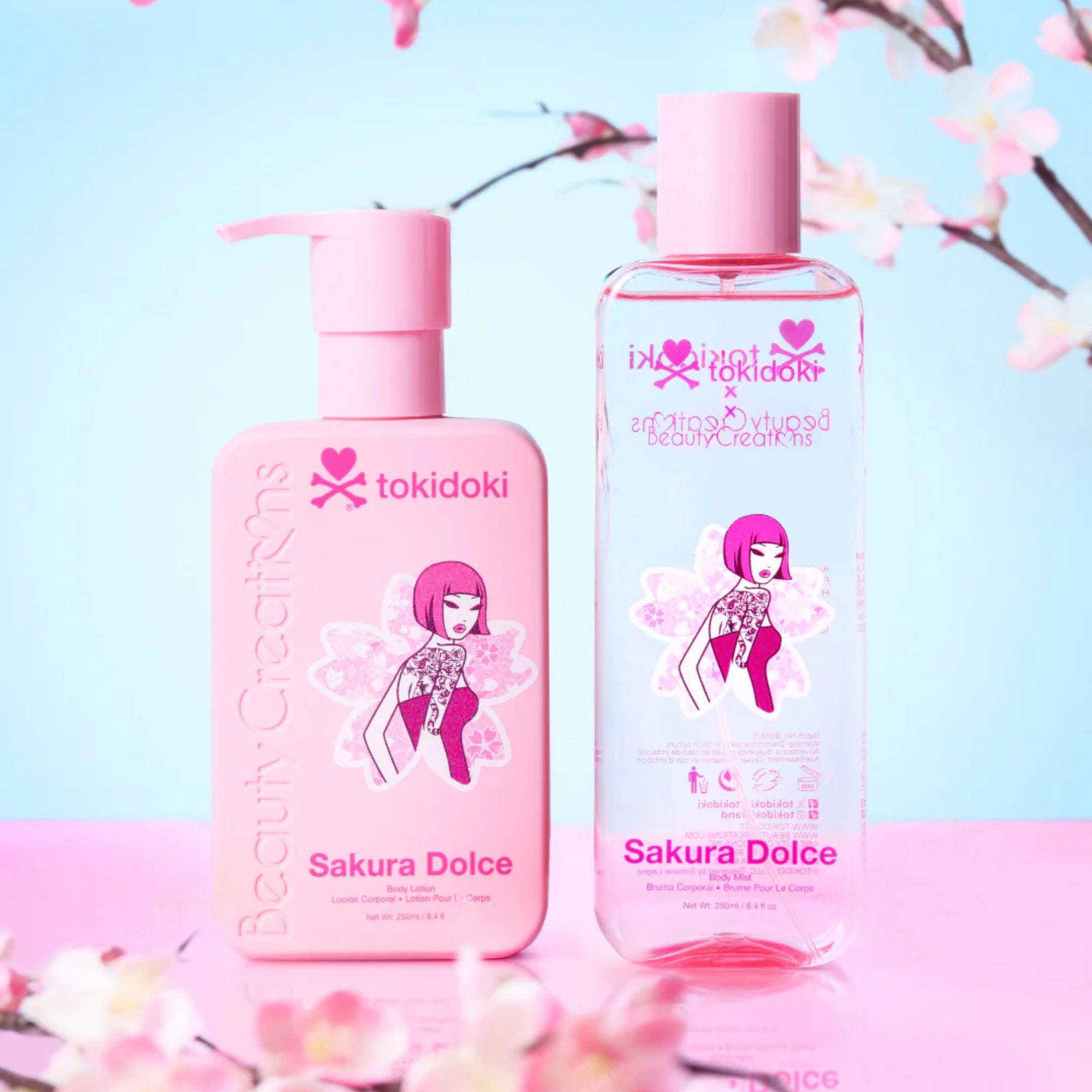Beauty Creations - Tokidoki Sakura Dolce Body Lotion & Mist Set