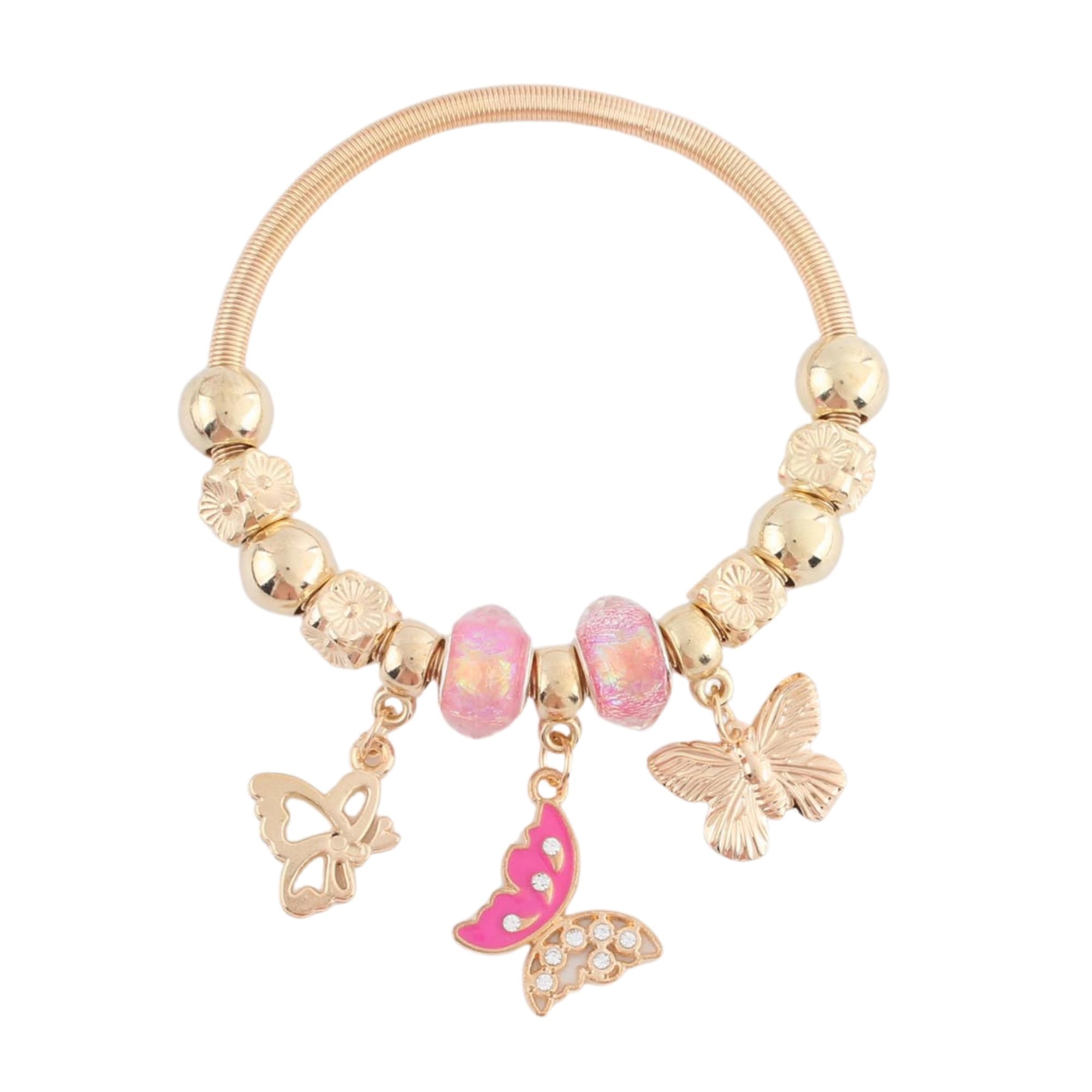 Cute Butterfly Charm Bracelet Set for Women and Teens