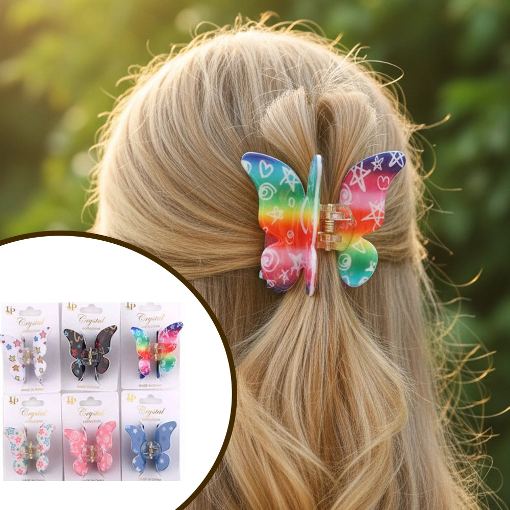 Butterfly Hair Claw Clips - 5cm Claw