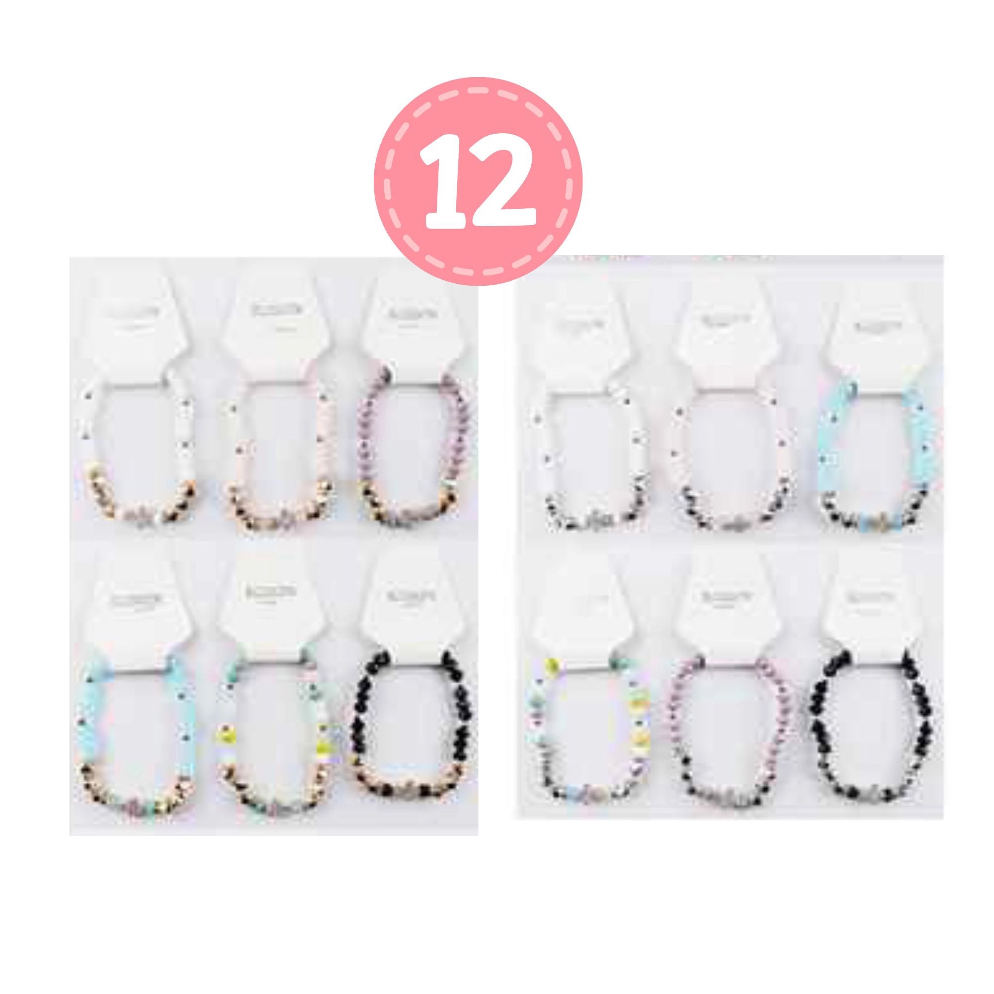 Beaded Cross Stretch Bracelet – Gold Accents & Rhinestone Detail