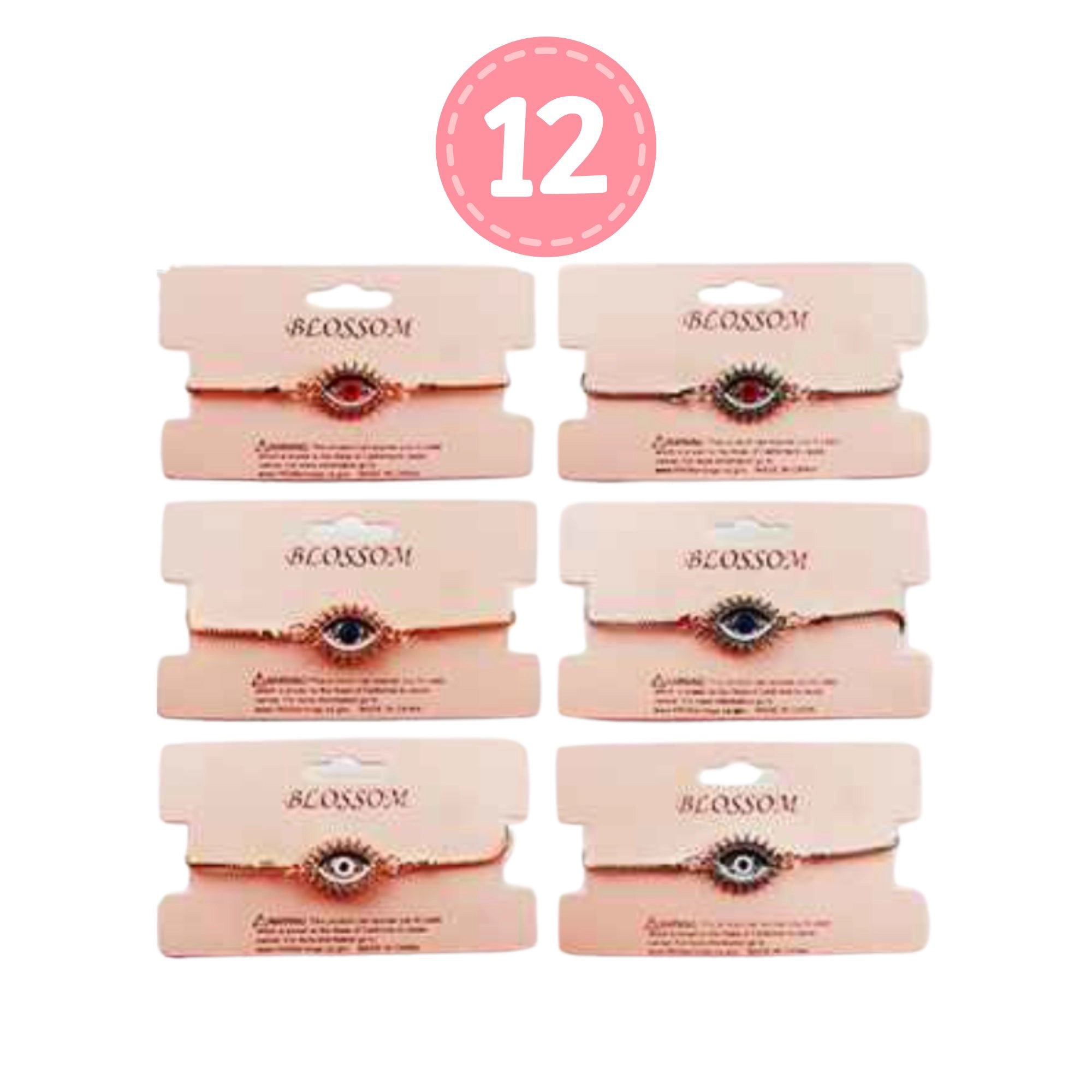 Glam Protection! Rose Gold Evil Eye Bracelet with Pave Detail