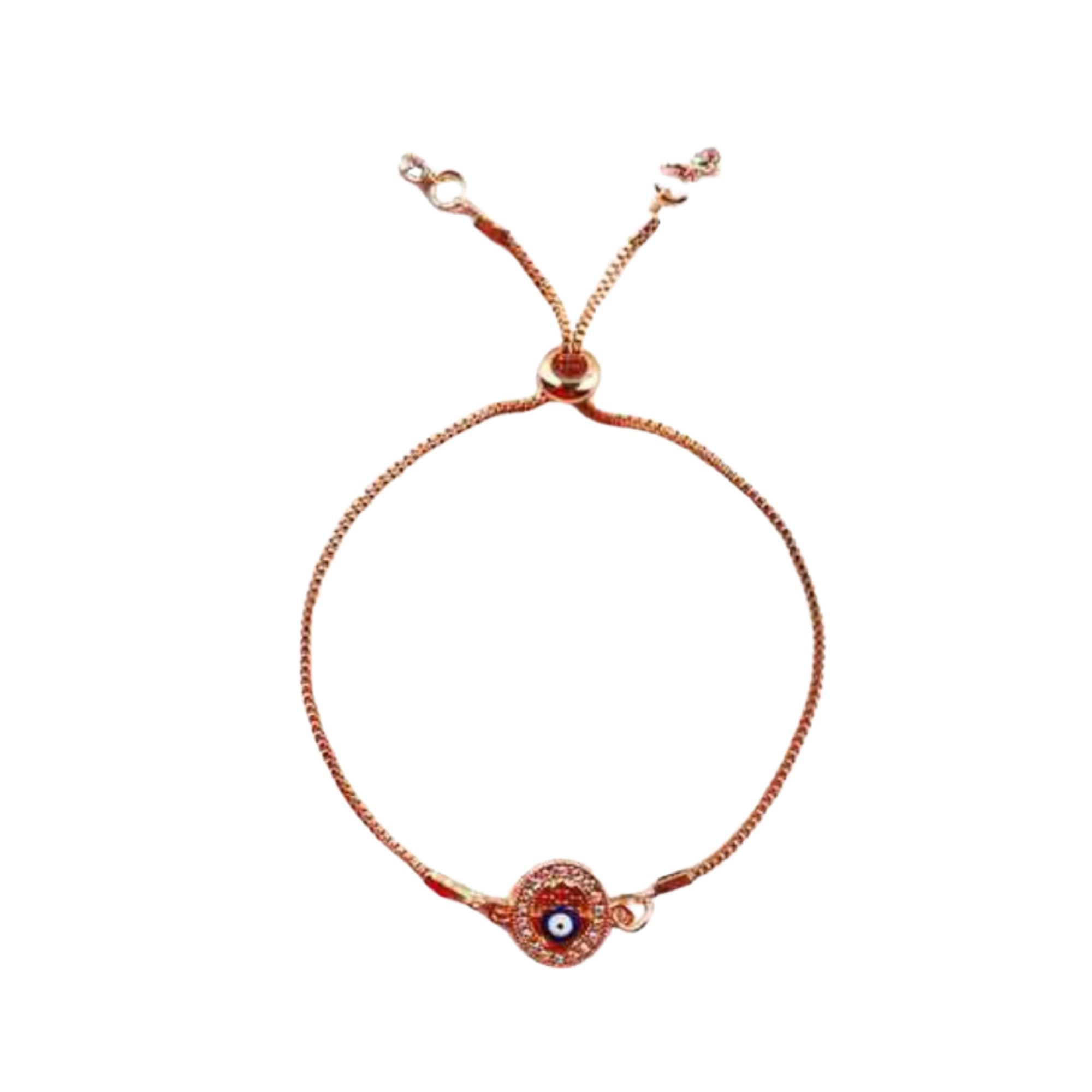 Minimalist Magic! Adjustable Bolo Bracelet with Small Evil Eye Charm