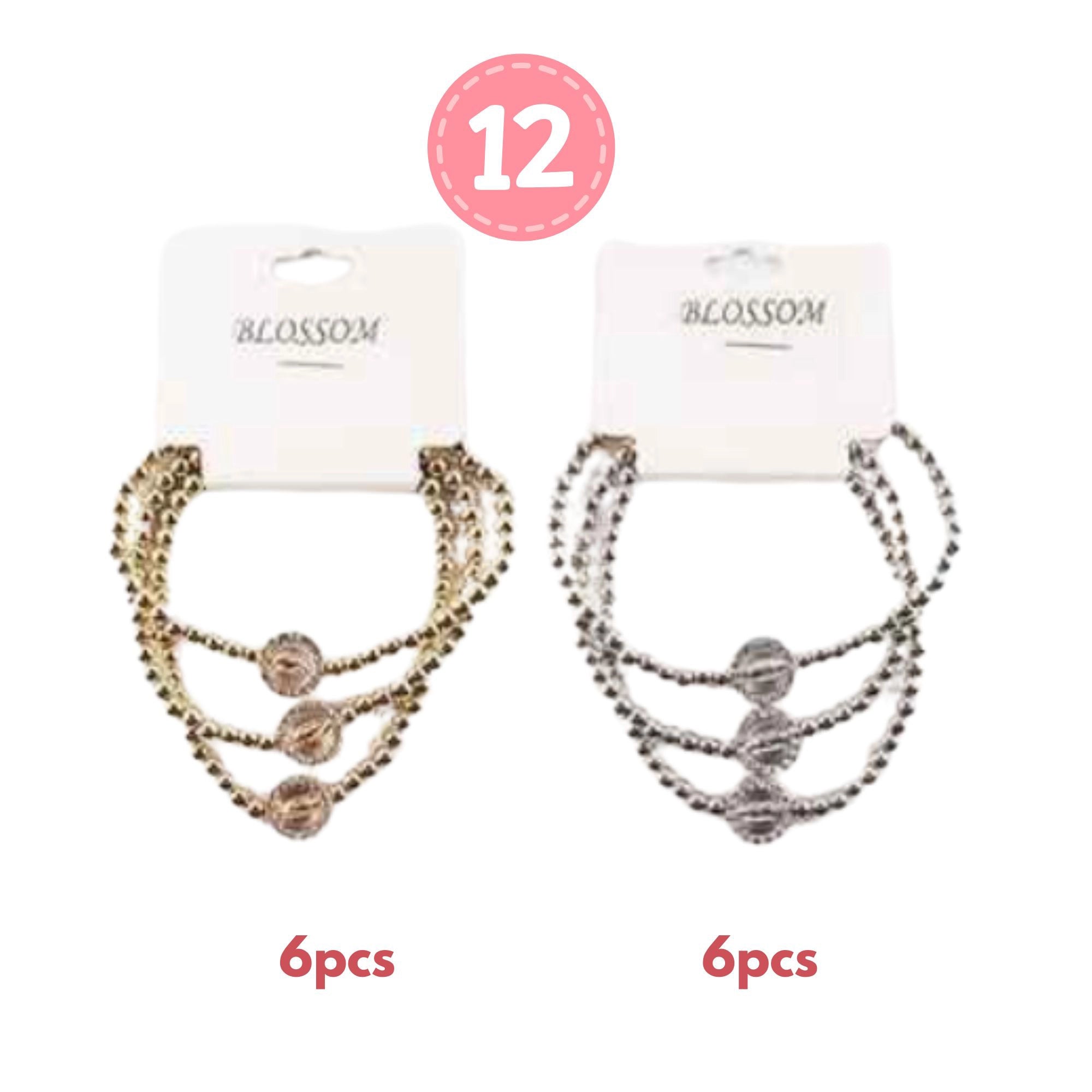 Layered Crystal Strand Bracelet in Two-Tone Sparkle