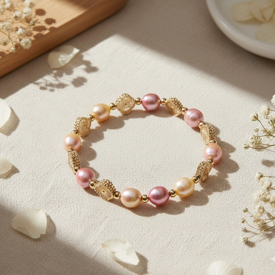 Pearl Clover Beaded Bracelet Charms