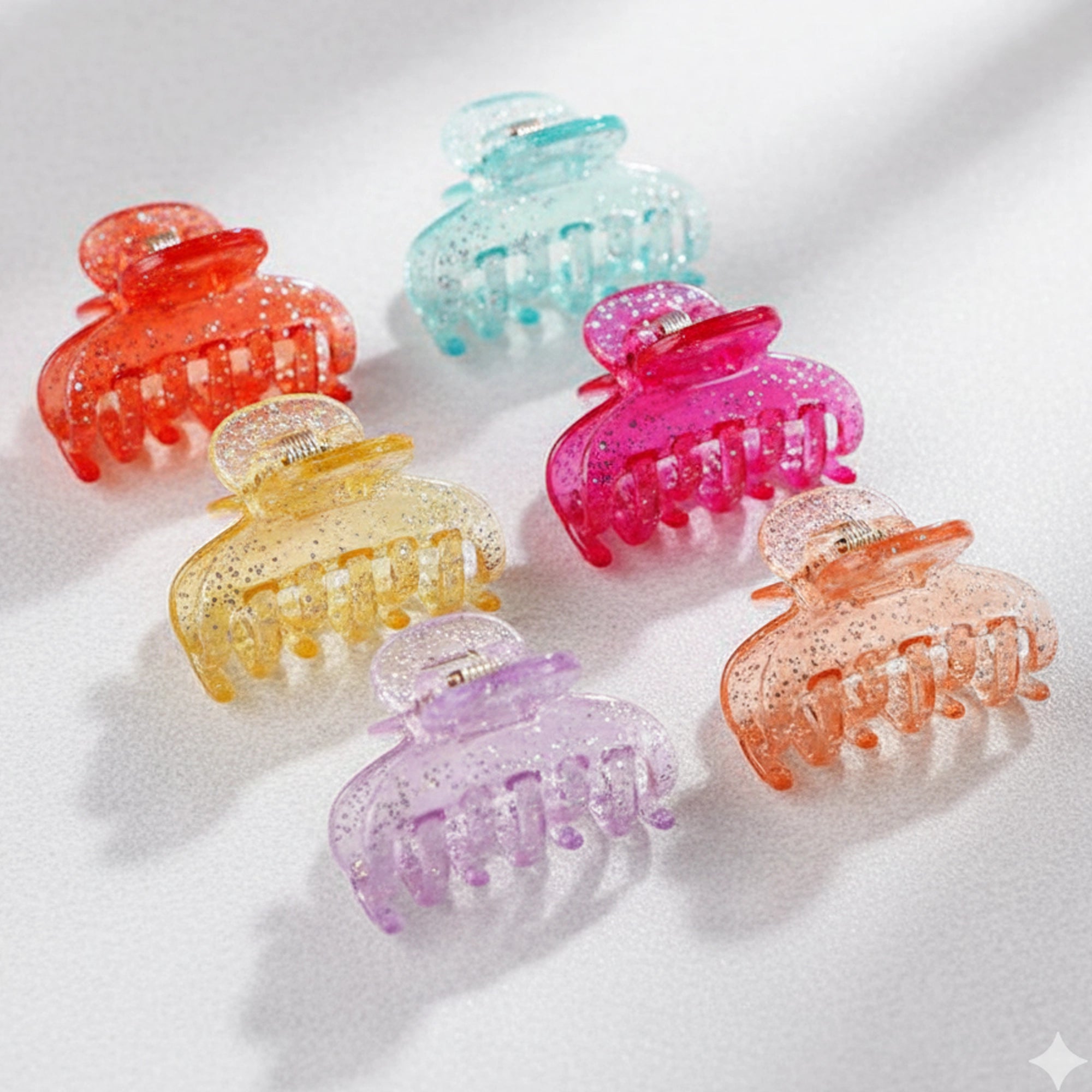 Glitter Mini Hair Claw Clip Set | 3CM Smal Claw