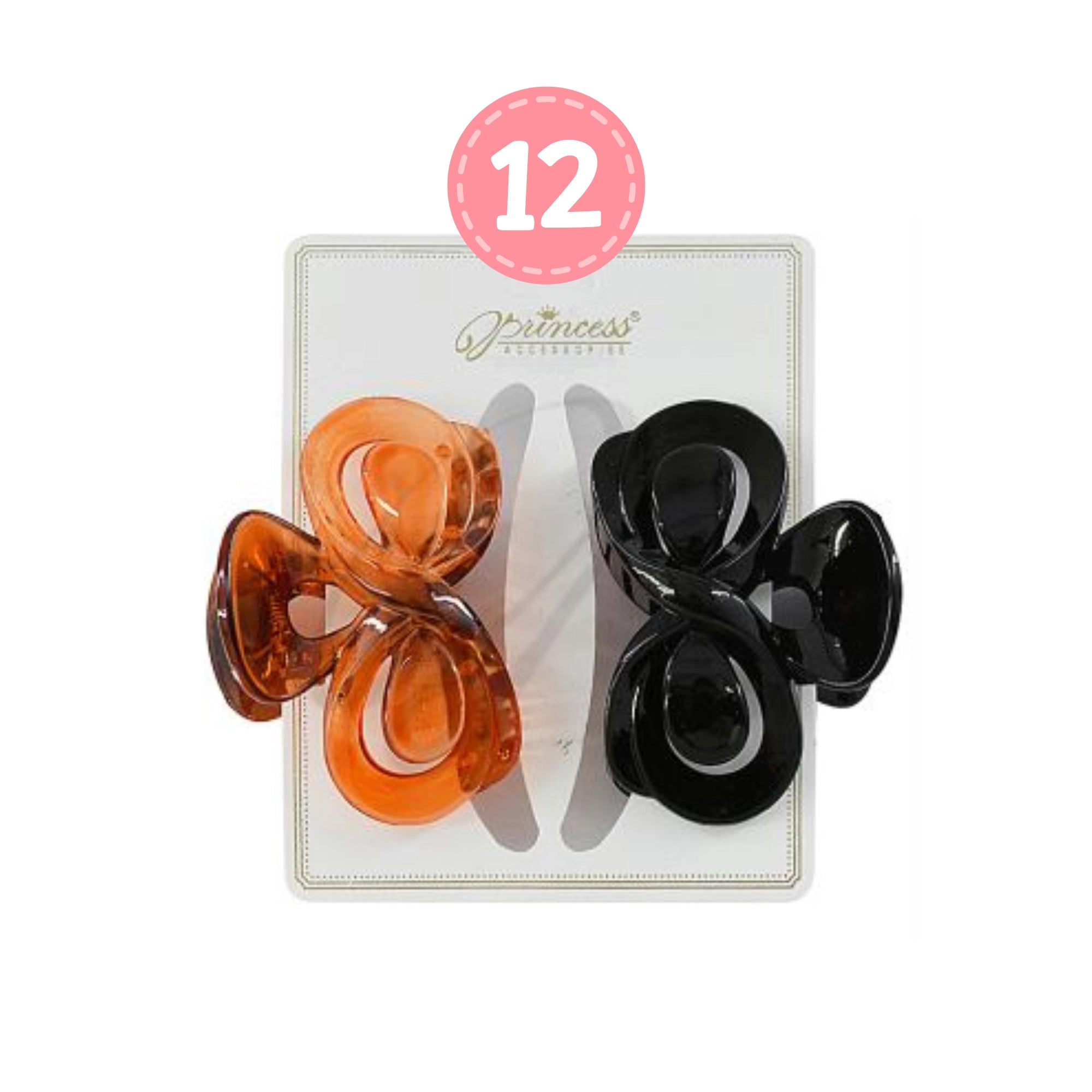 Two-Tone Flower Hair Clip – Large Claw Clip for Women