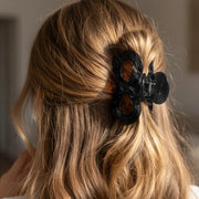 Two-Tone Flower Hair Clip – Large Claw Clip for Women