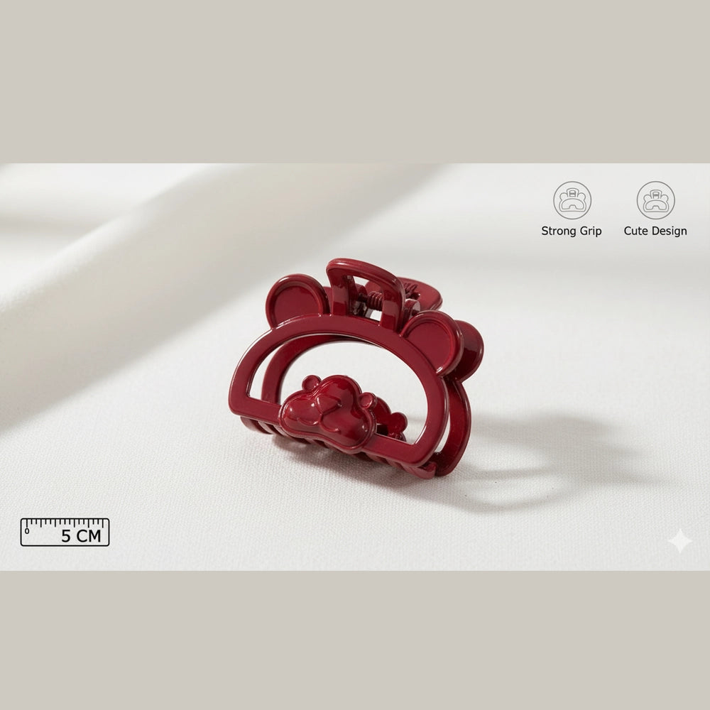 Cute Bear Hair Claw Clip - 5CM Small Claw