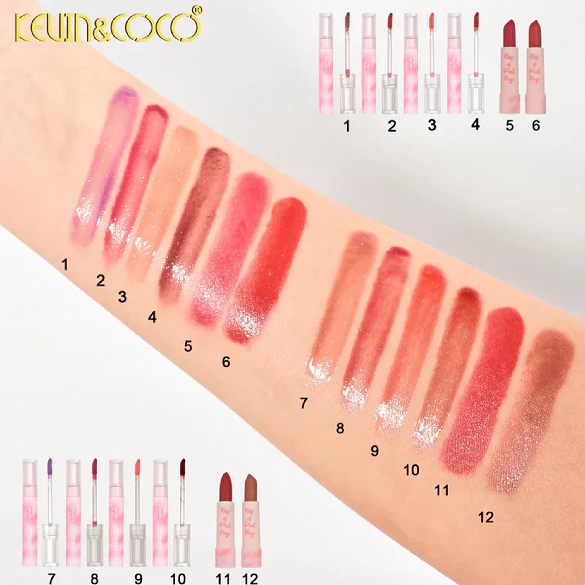 Kevin&Coco - Creamy Poetry Series Lipgloss & Lipstick Set - B