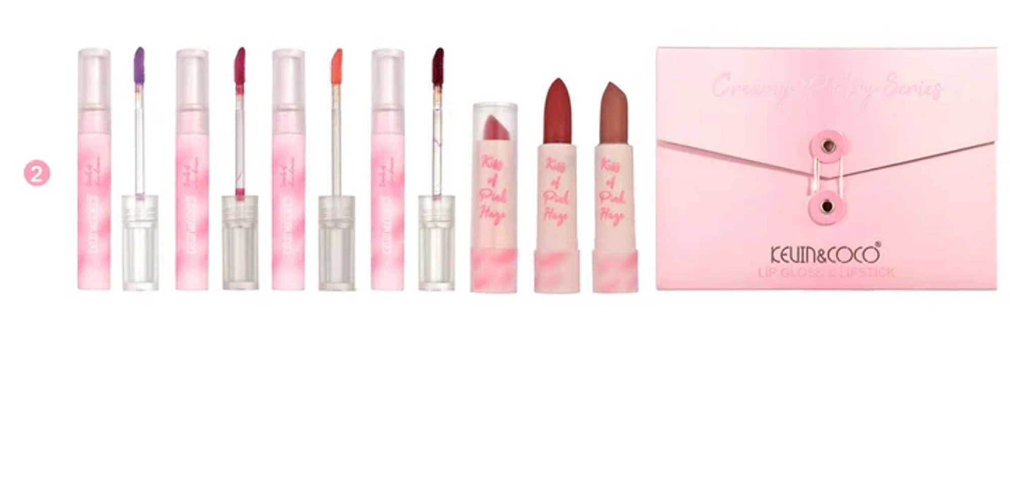Kevin&Coco - Creamy Poetry Series Lipgloss & Lipstick Set - B