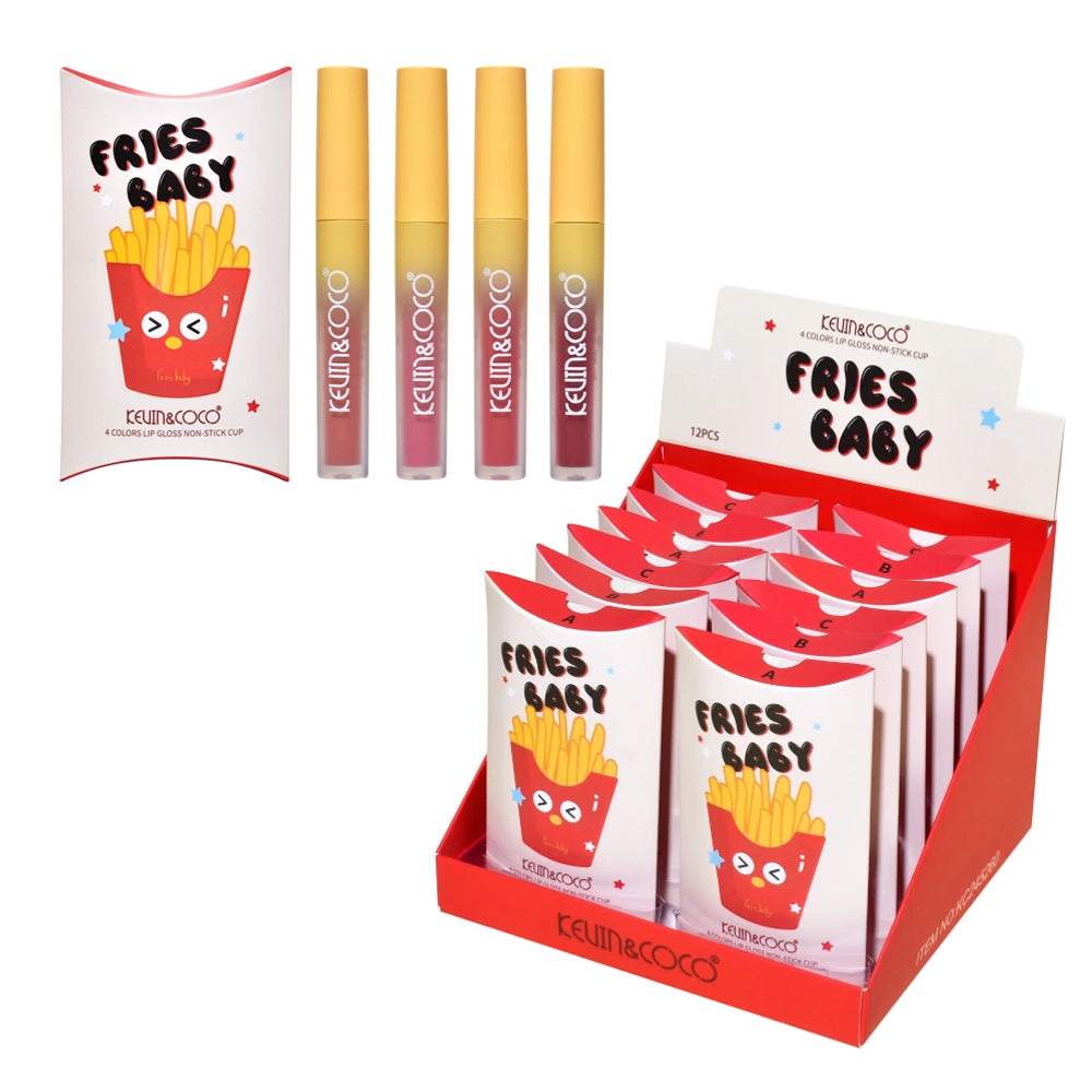 Kevin&Coco - Fries & Chips Lip Gloss 4pc Set – TRUECOLOR WHOLESALE