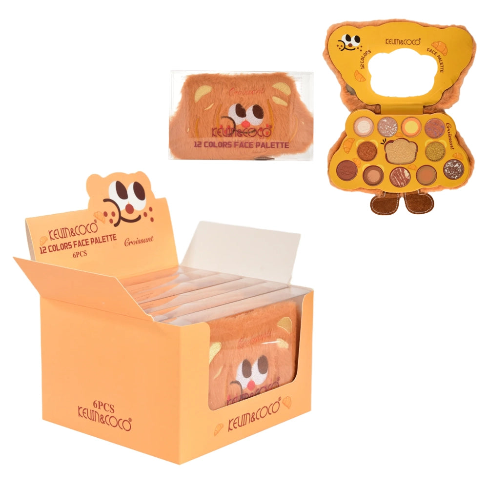 Kevin&Coco - Plush Croissant 12-Color Makeup Palette