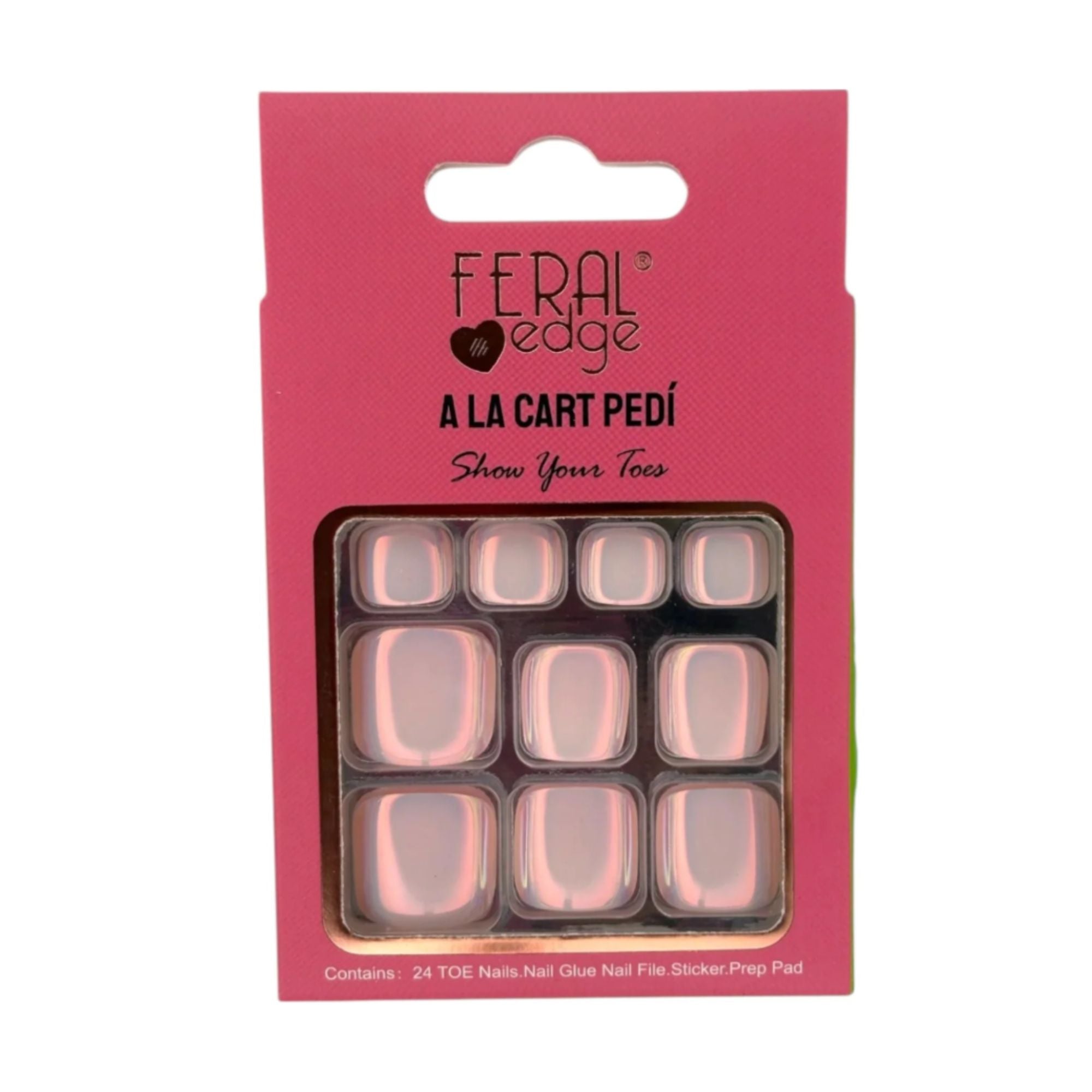 Feral Edge - A La Cart Pedi Translucent Pedicure Toe Nail Tip 24CT