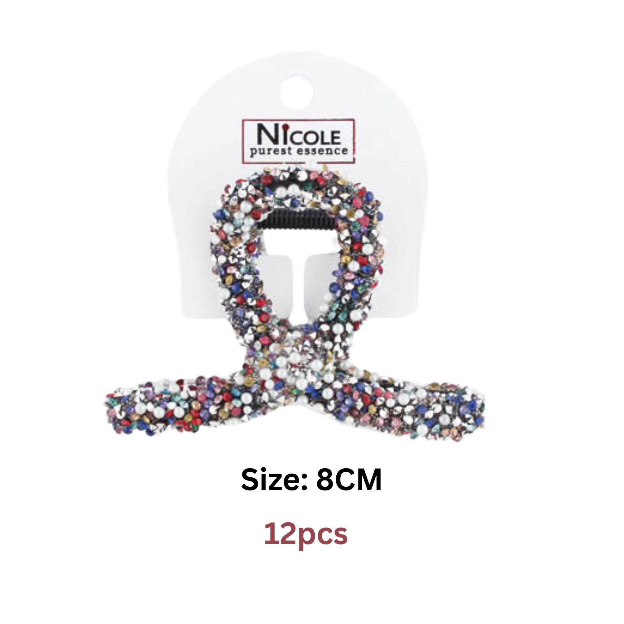 Multicolor Stones Hair Claw Clip | 8CM Claw