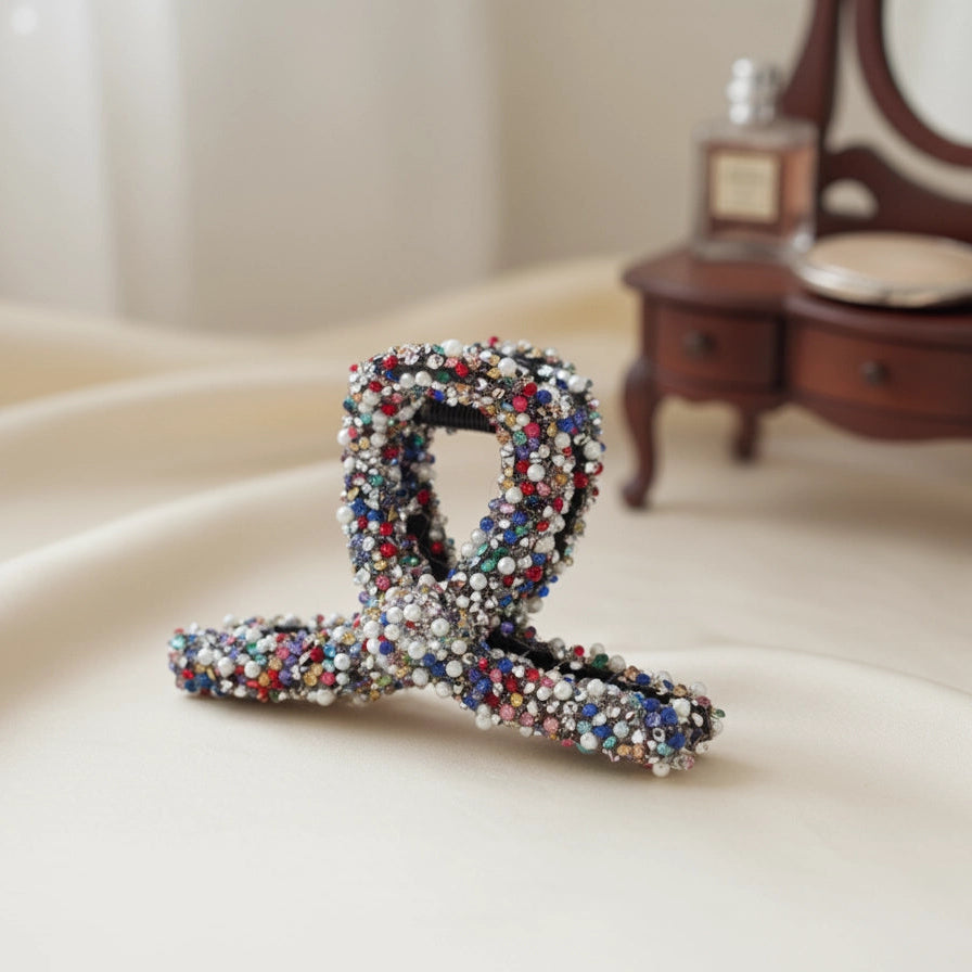 Multicolor Stones Hair Claw Clip | 8CM Claw