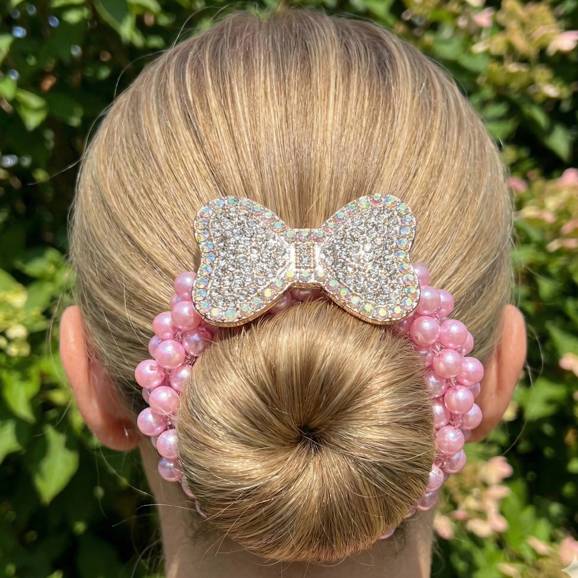 Beaded Bow Hair Tie – Elegant & Playful Accessory (RB-51249M  display picture 2