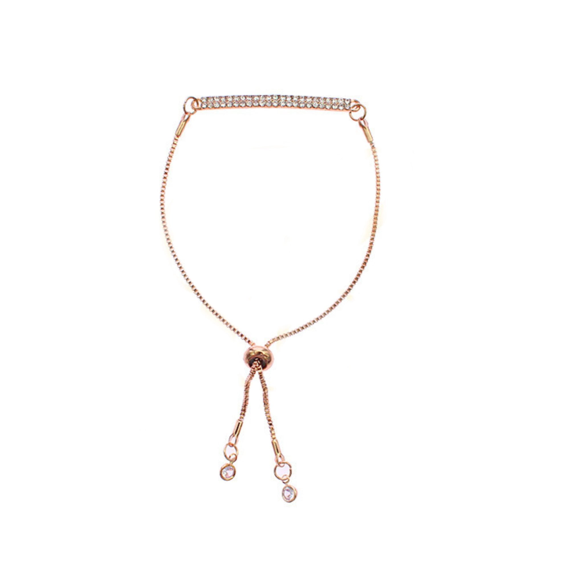 Minimalist Bar Bracelet with Adjustable Box Chain