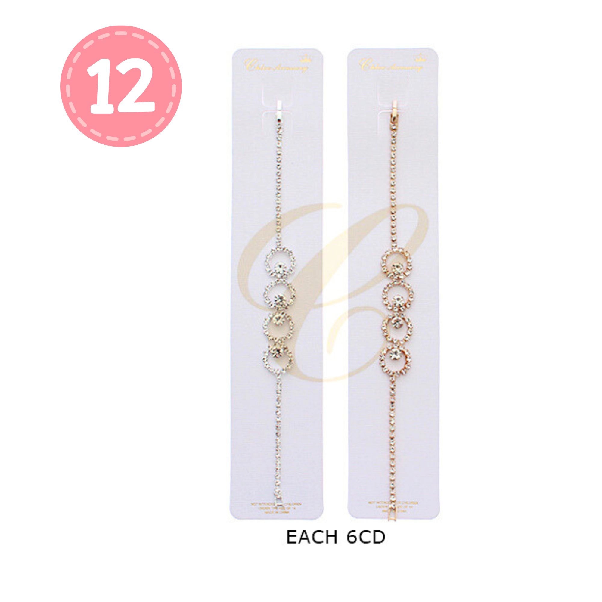 Dazzling Deco Charm: Vintage-Inspired Crystal Link Bracelet