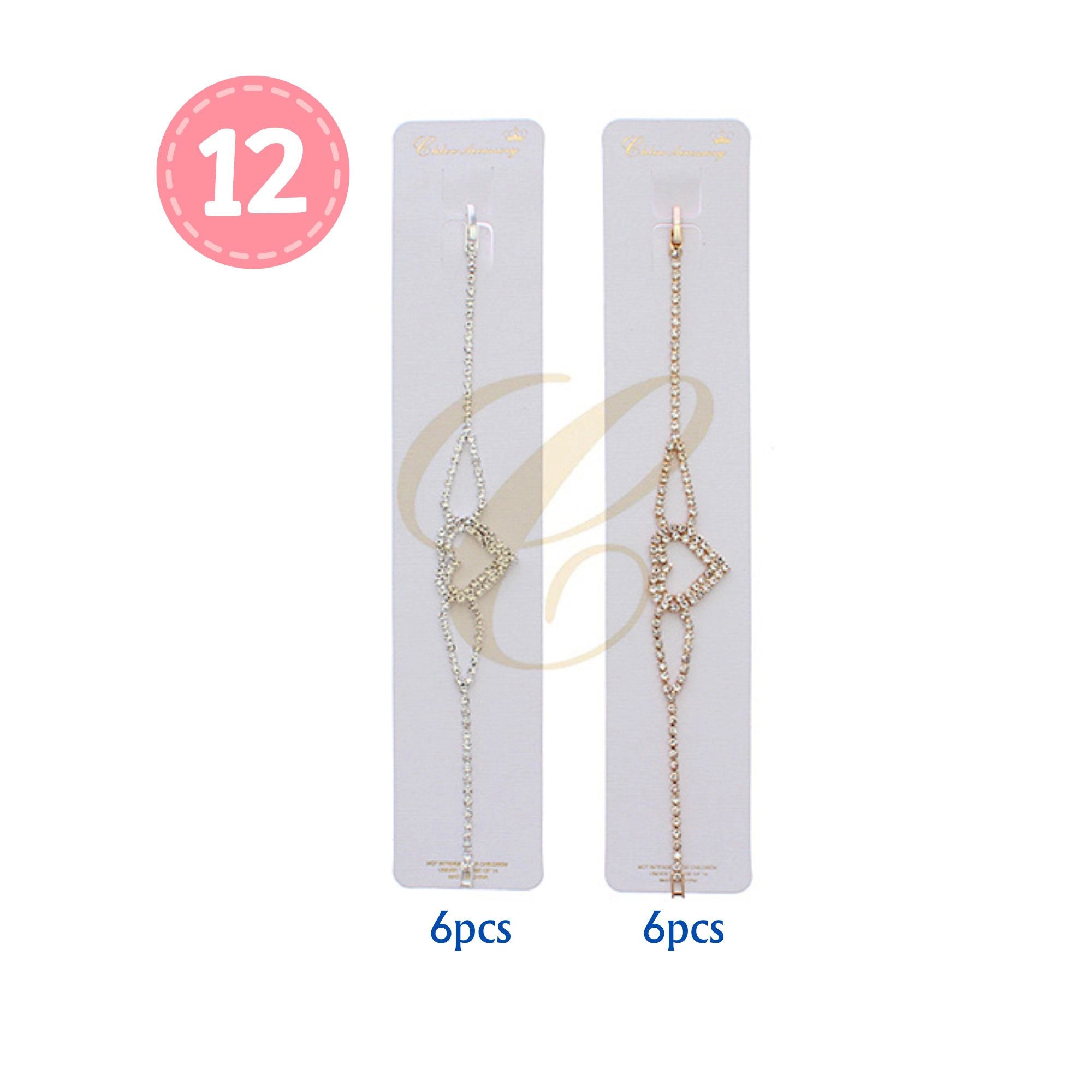 Sparkling Rhinestone Heart Fashion Bracelet