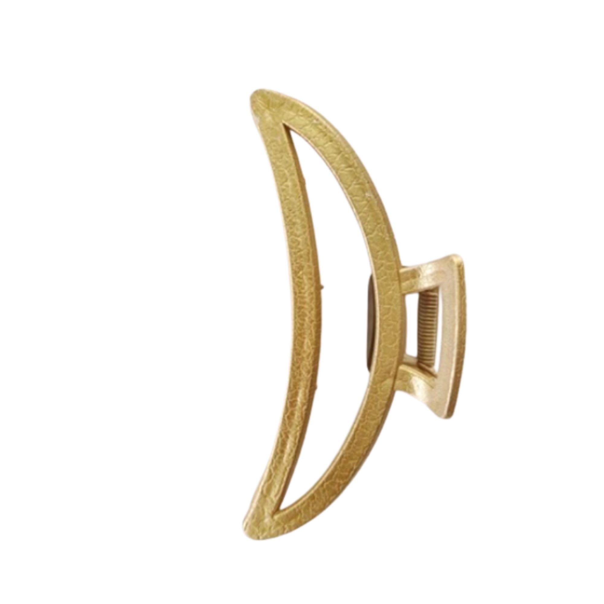 Gold Metal Hair Clip – Minimalist Hollow Claw Clip for Women