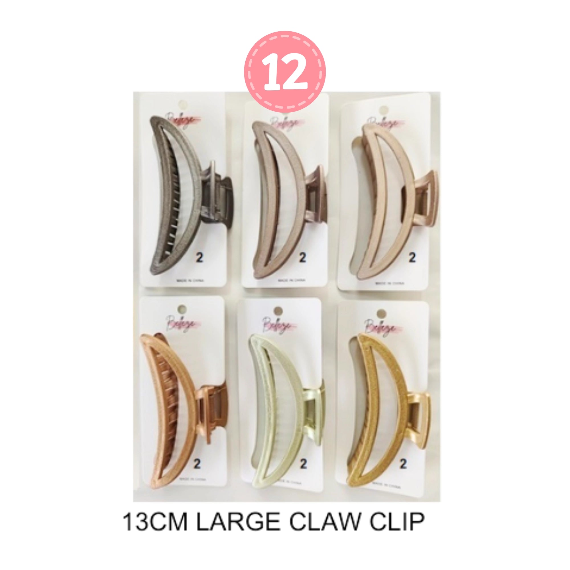 Gold Metal Hair Clip – Minimalist Hollow Claw Clip for Women