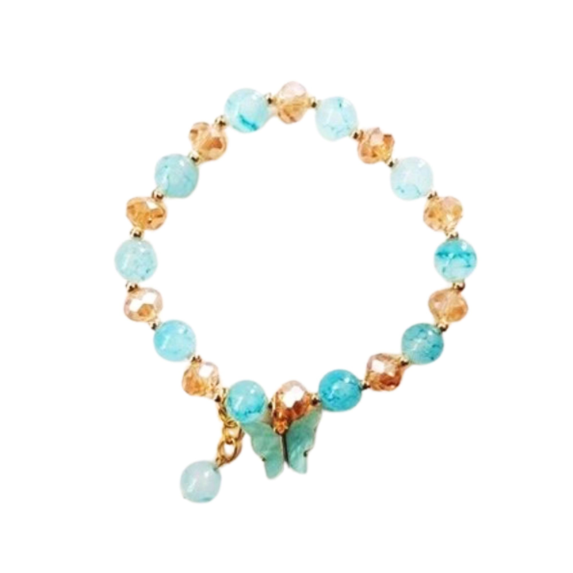 Crystal Butterfly Beaded Bracelet Charms