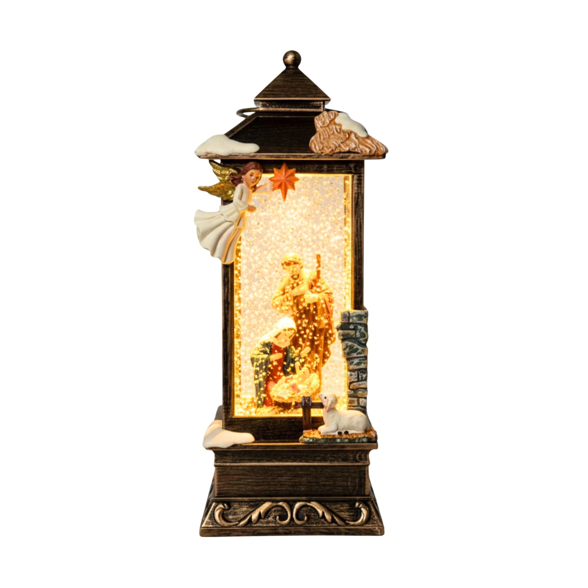 2pc/Box Nativity Scene LED Snow Globe Lantern - "A Silent Night Glow"