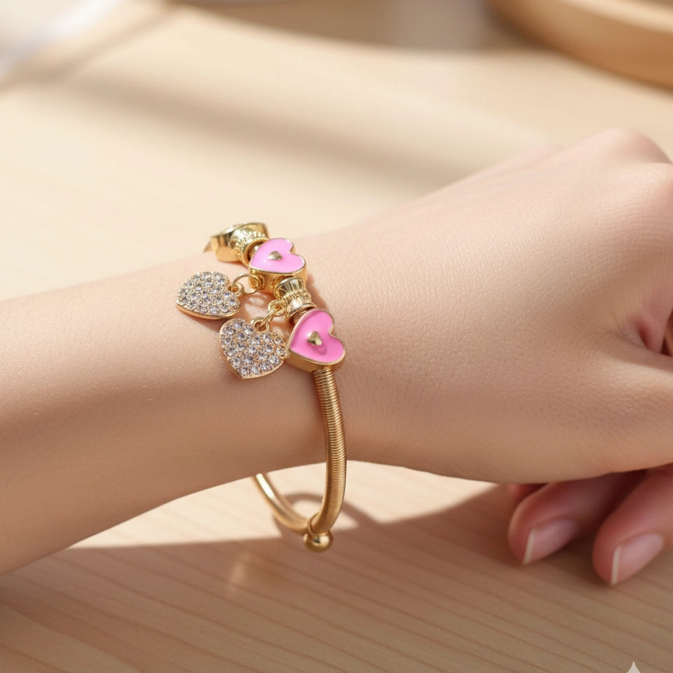 Sweetheart Bangle Charm Bracelet