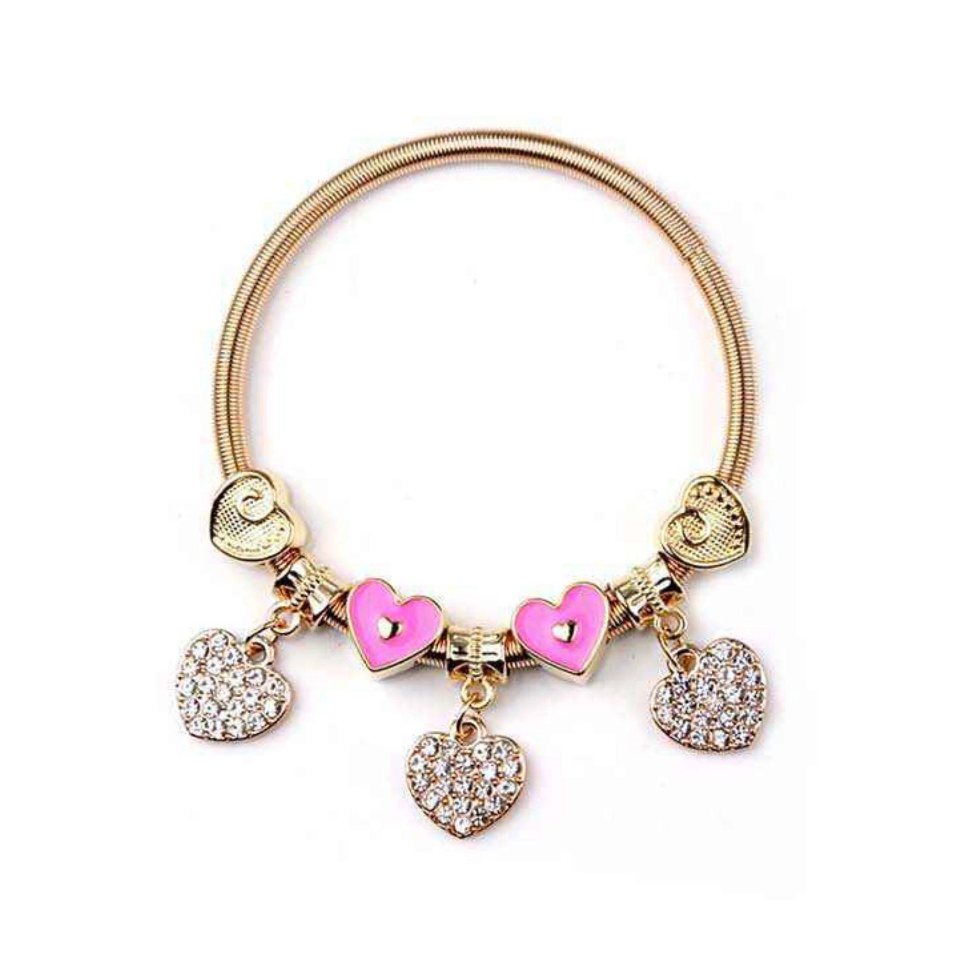 Sweetheart Bangle Charm Bracelet