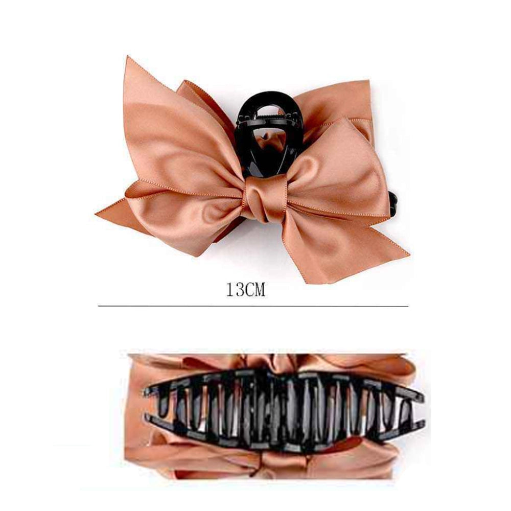 Elegant Satin Ribbon Hair Claw – 13cm Large Claw