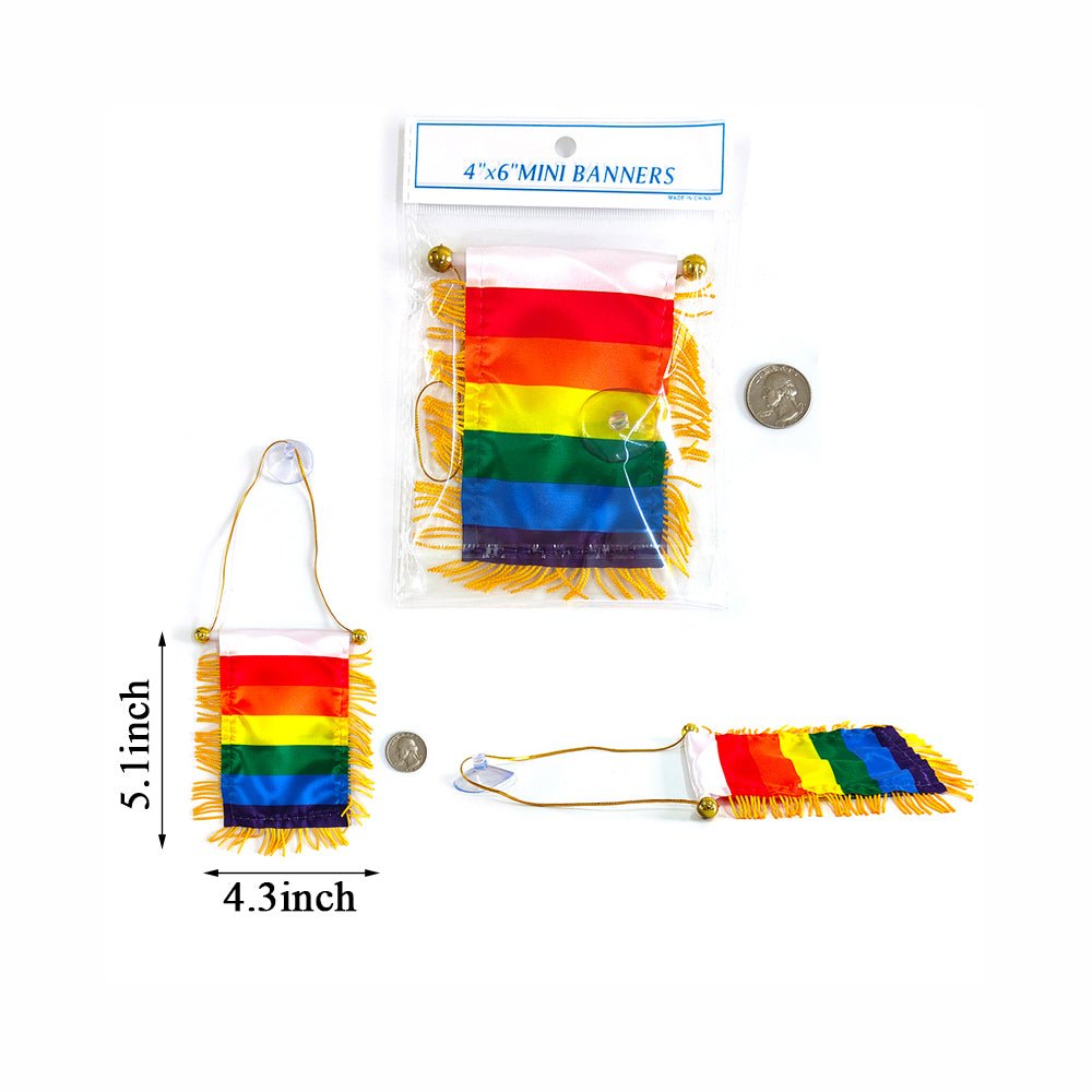 Rainbow Mini Banners 4"x6" - TRUECOLOR WHOLESALE
