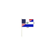 HAND STICK FLAG 30cm x 45cm USA/EL SALVADOR - TRUECOLOR WHOLESALE