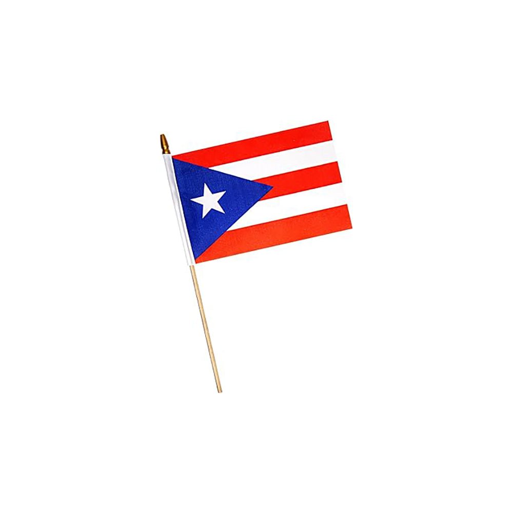HAND STICK FLAG 30cm x 45cm PUERTO RICO - TRUECOLOR WHOLESALE
