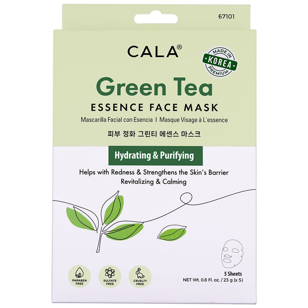 Cala - Green Tea Essence Face Mask (Purifying & Hydrating) (W - F - 01) - TRUECOLOR WHOLESALE