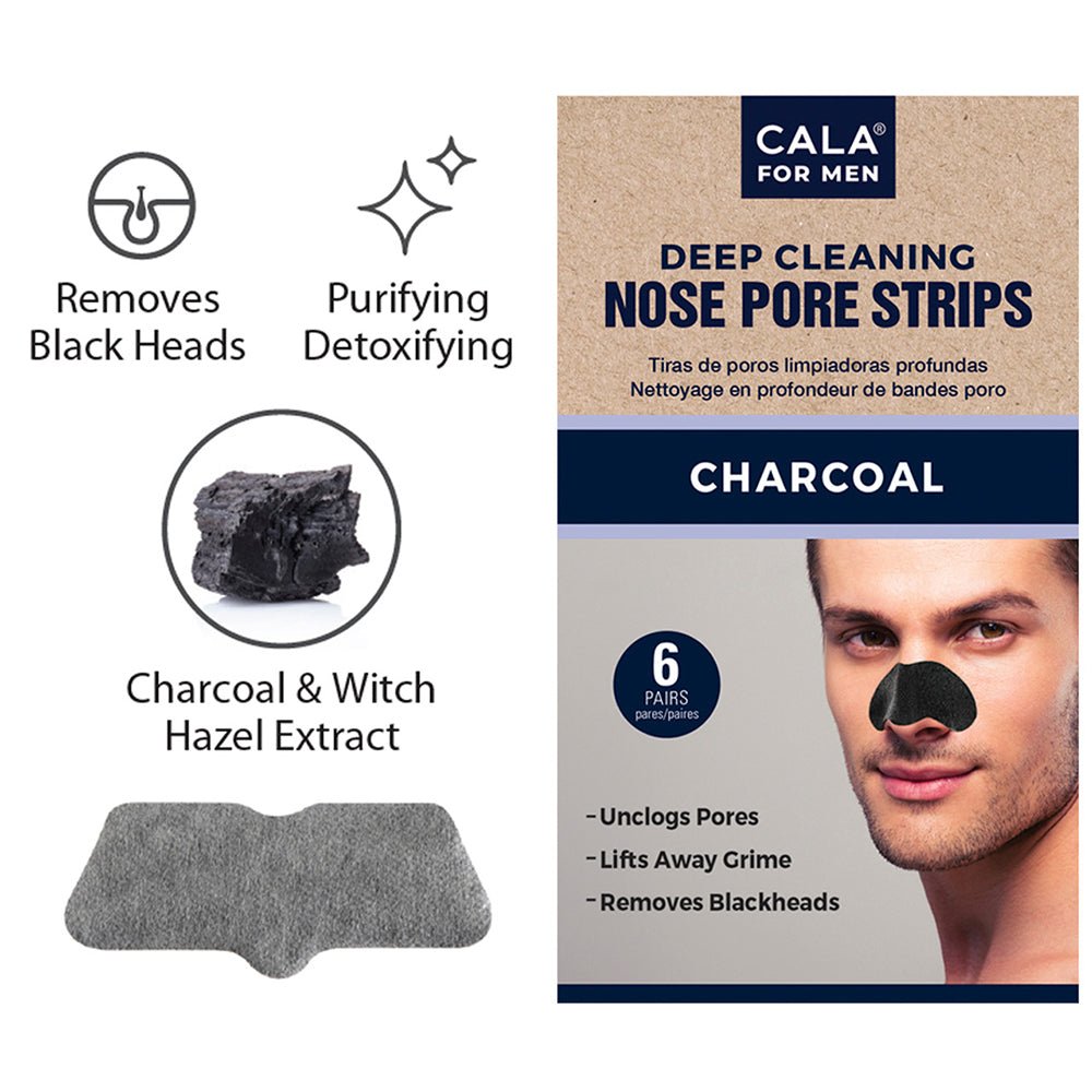 Cala - Men's Charcoal Nose Pore Strips - TRUECOLOR WHOLESALE