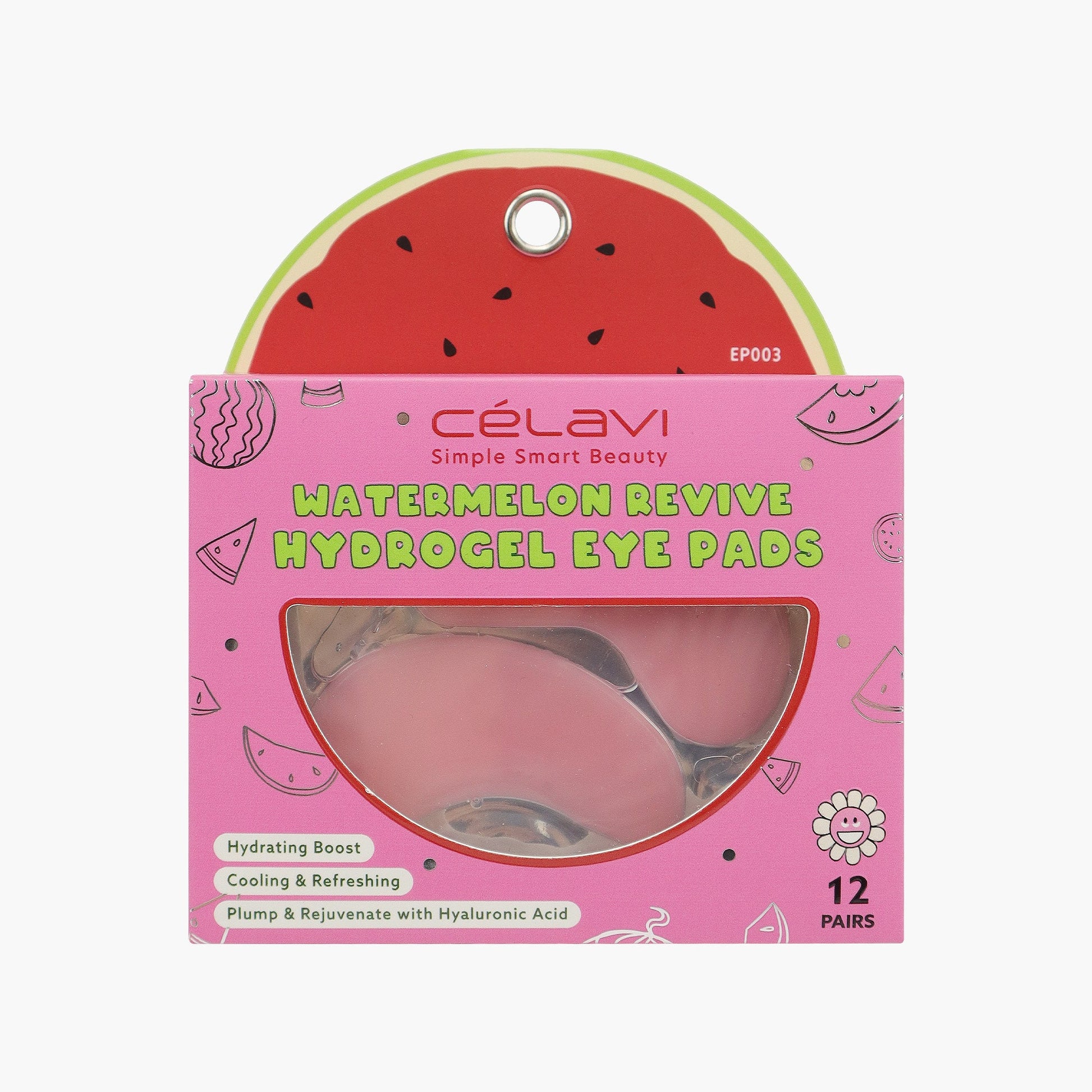 Celavi - 12 Pairs Hydrogel Eye Pads - Watermelon - TRUECOLOR WHOLESALE