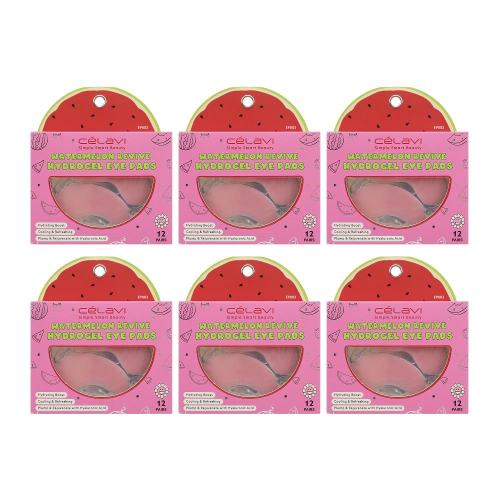 Celavi - 12 Pairs Hydrogel Eye Pads - Watermelon - TRUECOLOR WHOLESALE