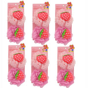 Celavi - Strawberry 2 Piece Exfolianting Bath Sponge Set - TRUECOLOR WHOLESALE