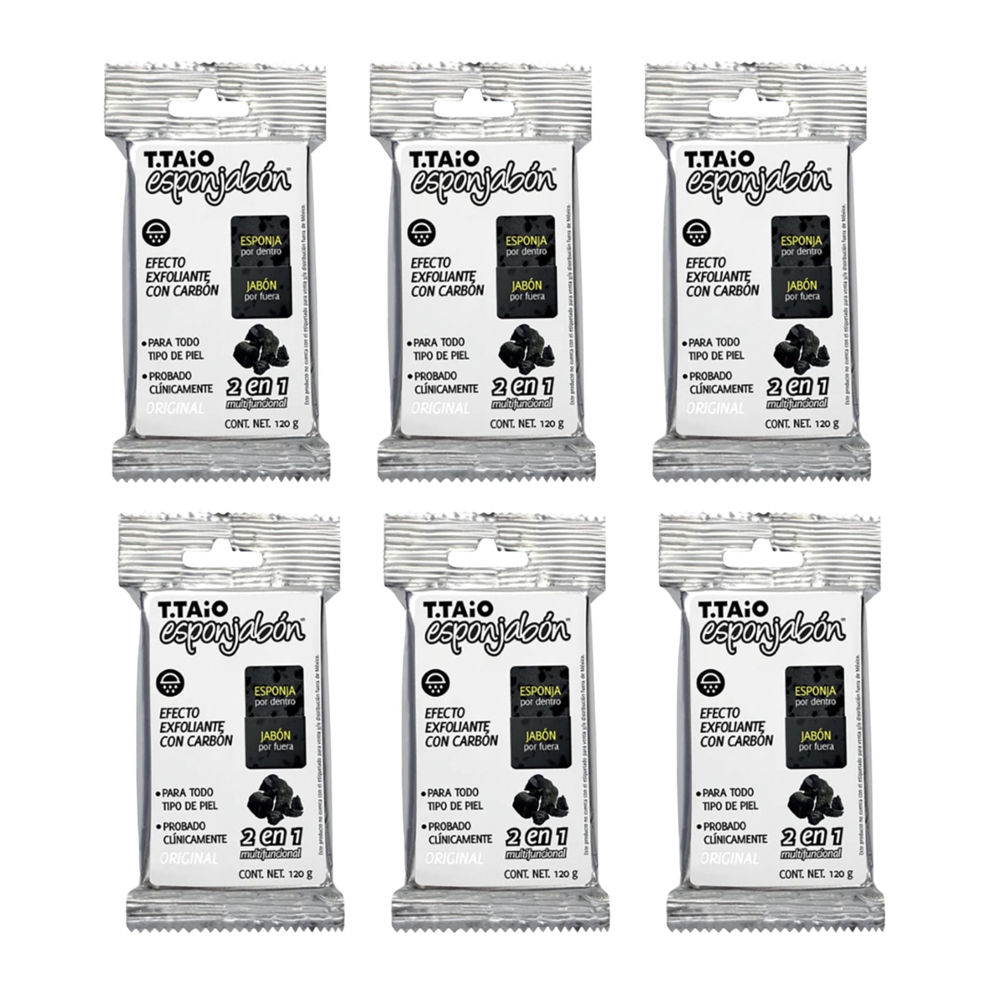 T.Taio Esponjabon Sponge Soap - CHARCOAL - TRUECOLOR WHOLESALE