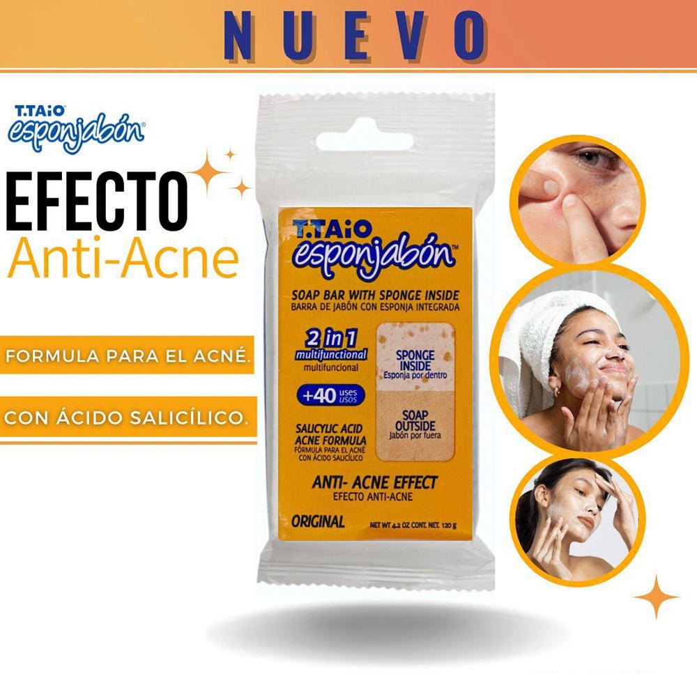 T.Taio Esponjabon Sponge Soap - ANTI ACNE (ORANGE) - TRUECOLOR WHOLESALE