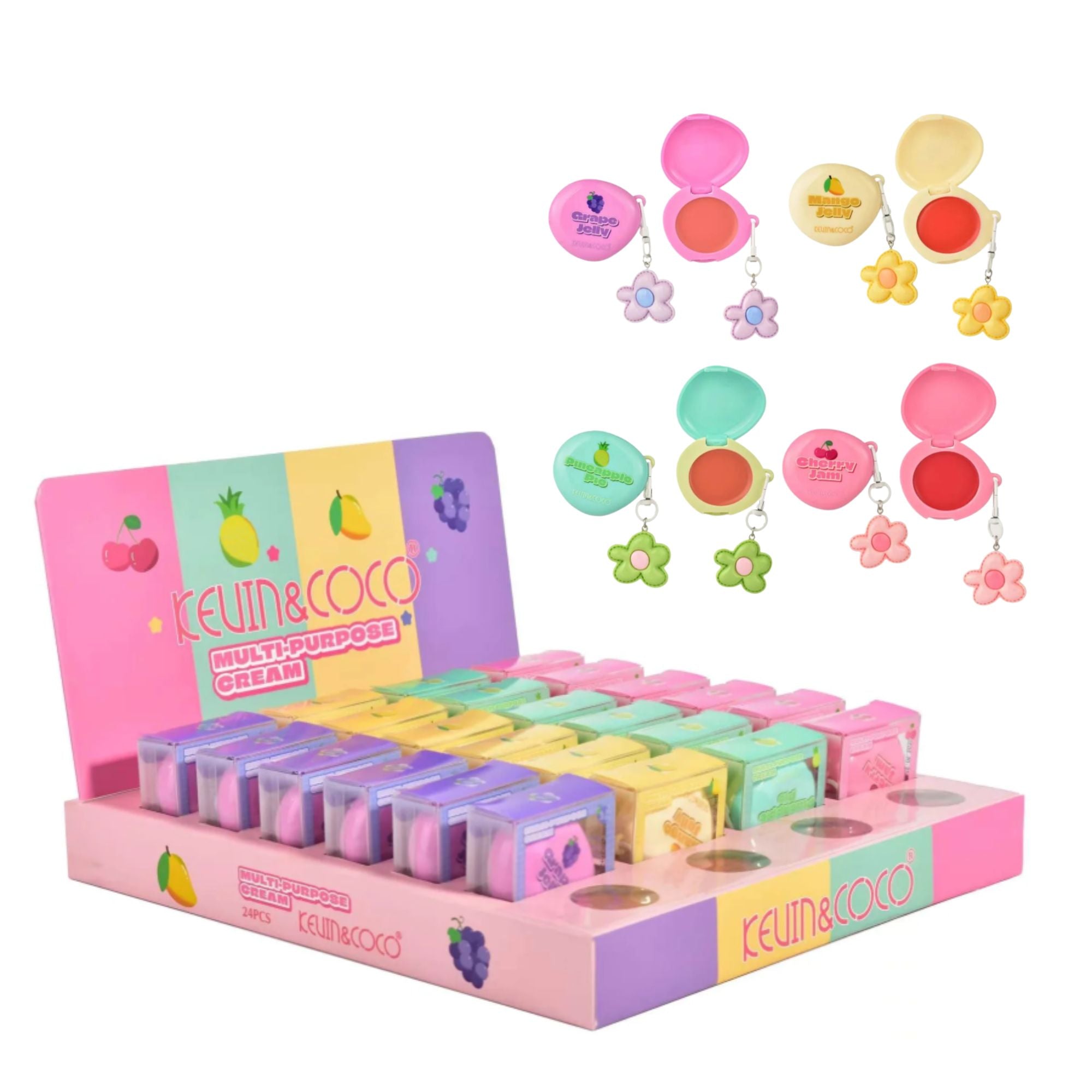 Kevin&Coco - Fruit Fiesta Creamy Blush & Lip Tint Balm - TRUECOLOR WHOLESALE
