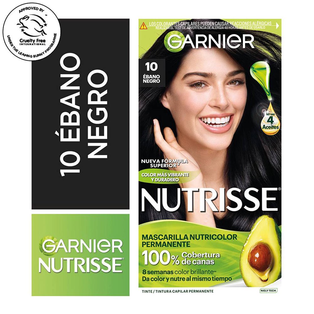 GARNIER - Hair Dye Nutrisse 10 Black Ebano - TRUECOLOR WHOLESALE
