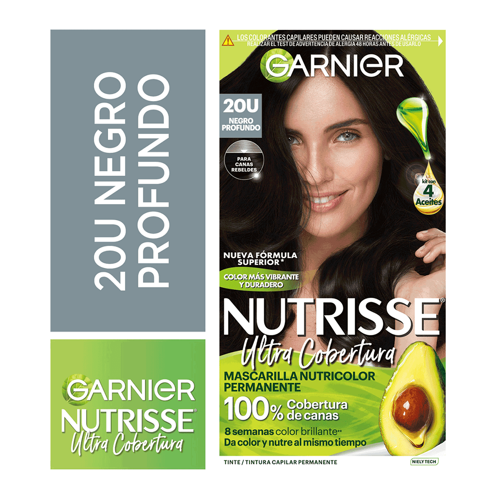 GARNIER - Hair Dye Nutrisse 20U Deep Black - TRUECOLOR WHOLESALE