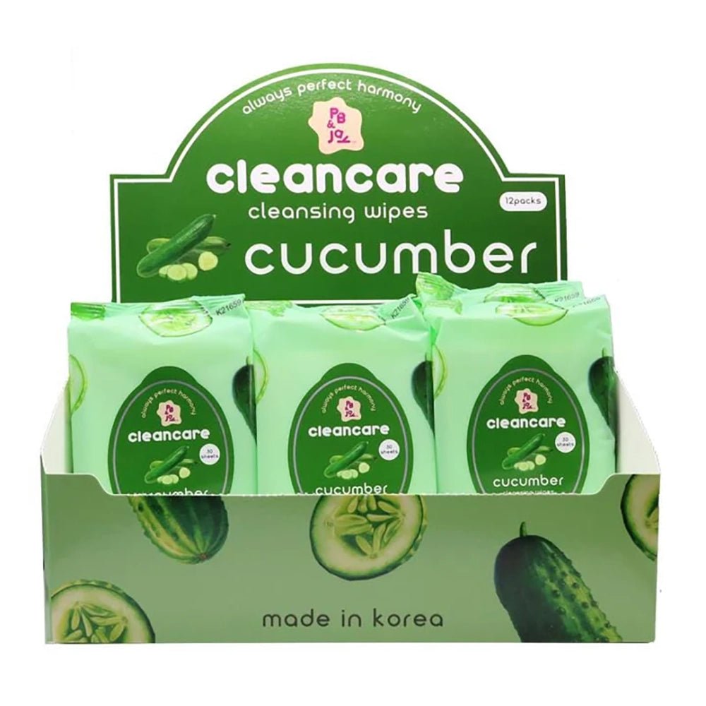 PB & JAY - Cleancare Cleansing Wipes Cucumber - TRUECOLOR WHOLESALE